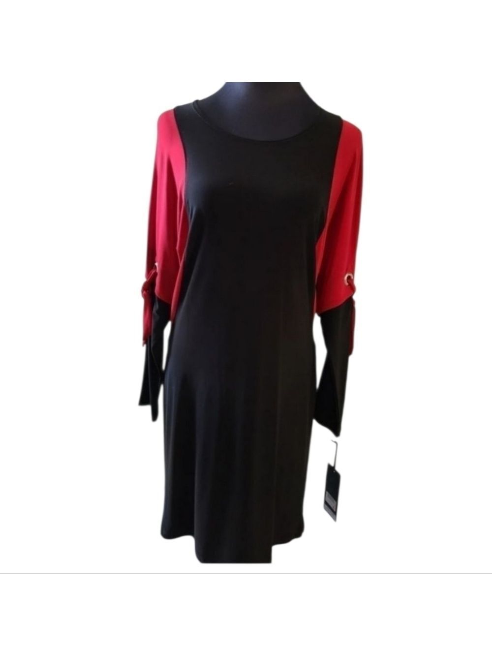 ARTEX Mid Length Canadian Made Red & Black Dress Size Small NWT